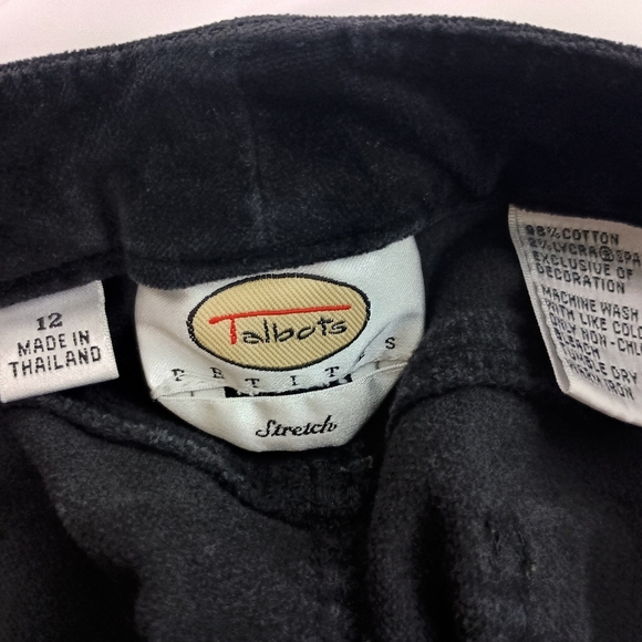 Talbots Black Velvet Classic Pants (#1,420) - Picture 2 of 8